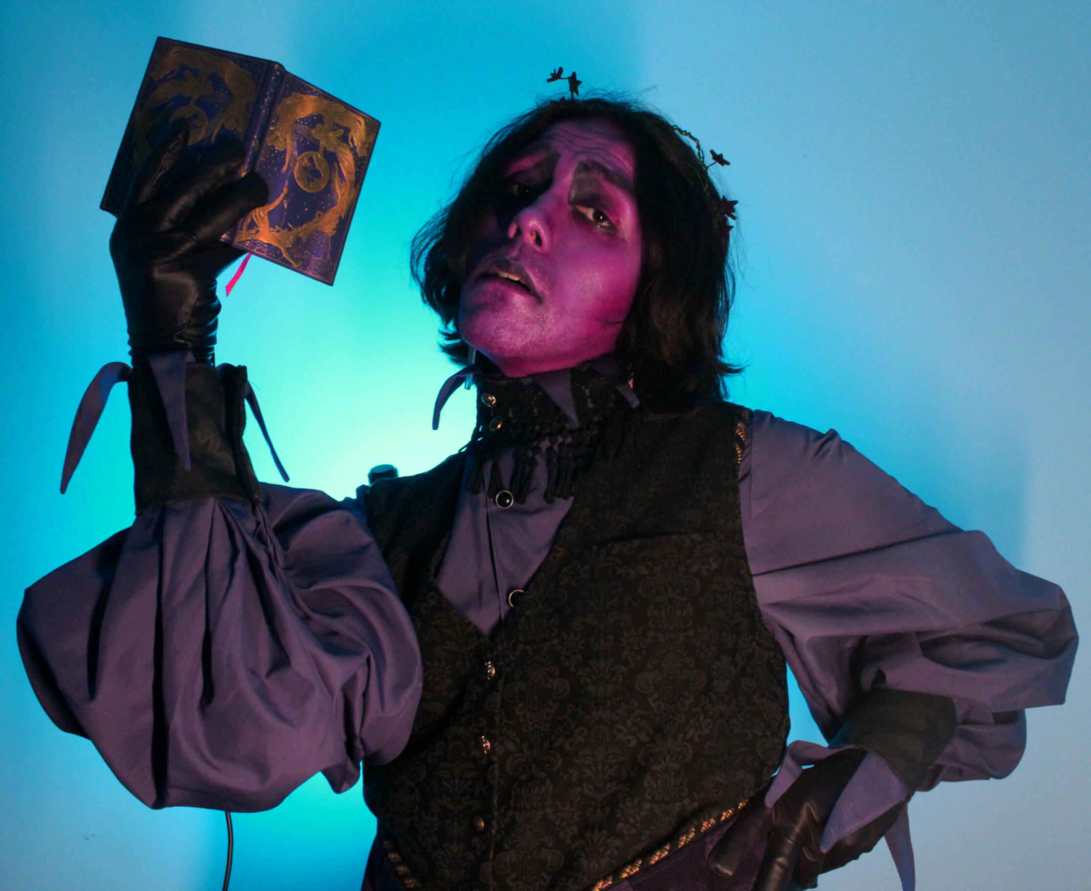 Myself as Darrius Estoc, an original character I created to play in D&D games.