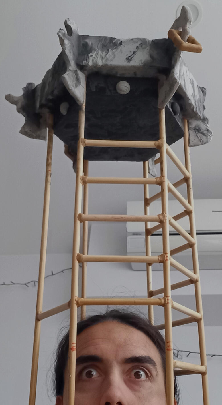 Myself in the process of constructing Micolash's Cage of Mensis.