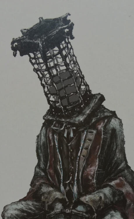 A Scholar of Mensis corpse design featured in the Bloodborne Artbook.